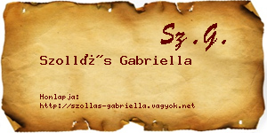 Szollás Gabriella névjegykártya
