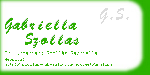 gabriella szollas business card